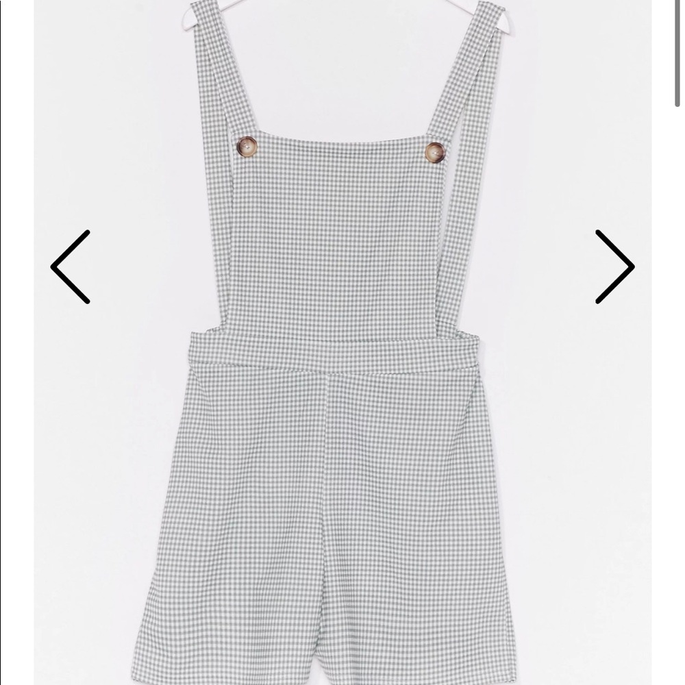 Nasty Gal Plaid/Gingham Overalls/Playsuit